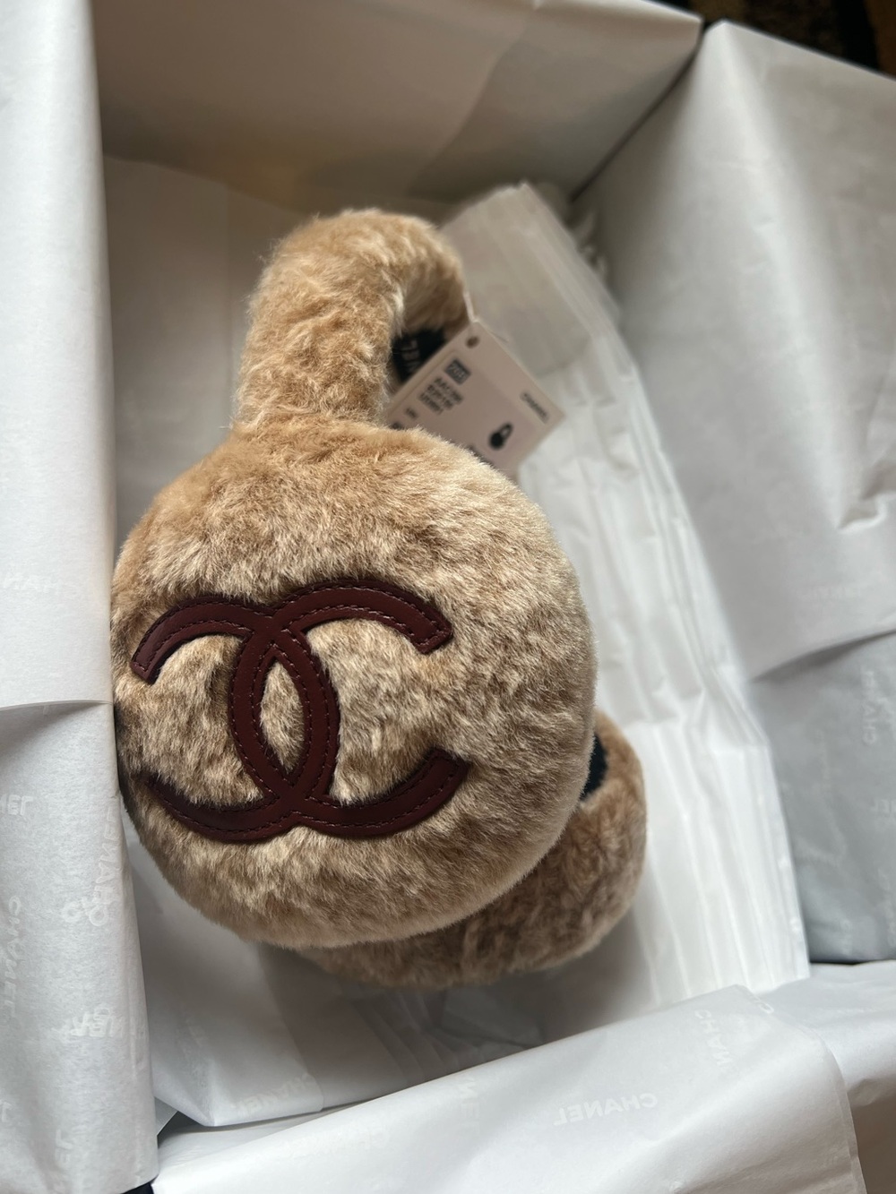 Chanel beige 26B earmuffs